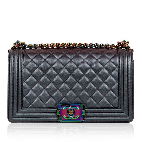 chanel iridescent boy bag medium|boy Chanel medium flap wallet.